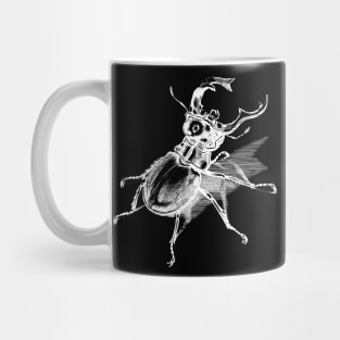 Dramabite Vintage stag beetle illustration Mug